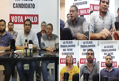 Declaración de las organizaciones de izquierda llaman a votar nulo en las elecciones del próximo 28 de julio