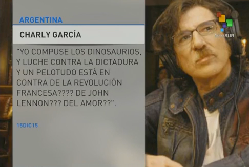 (VIDEO) Argentina: Cantautor Charly García difunde carta 