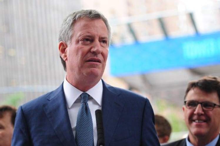 El alcalde de la ciudad estadounidense de Nueva York, Bill de Blasio.