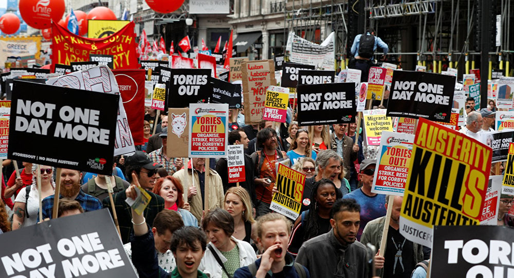 Arranca una gran protesta en Londres contra el Gobierno de Theresa May