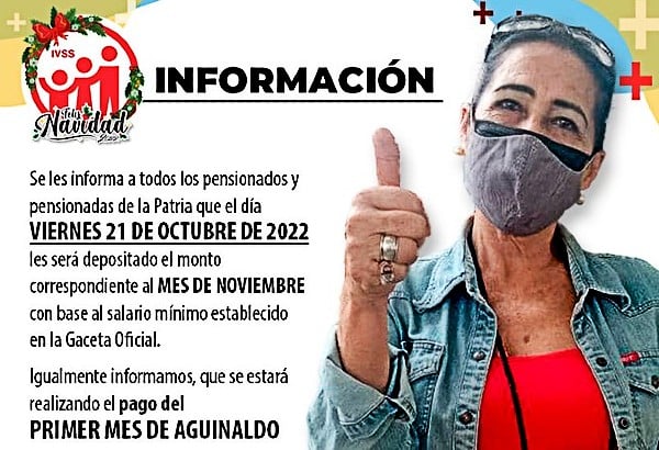 IVSS Informó Que Fue Depositada La Pensión Del Mes De Noviembre + El ...