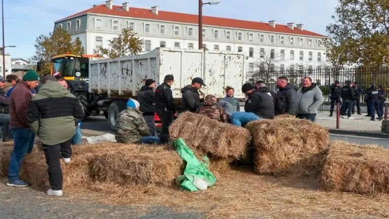 Protesta de los agricultores franceses