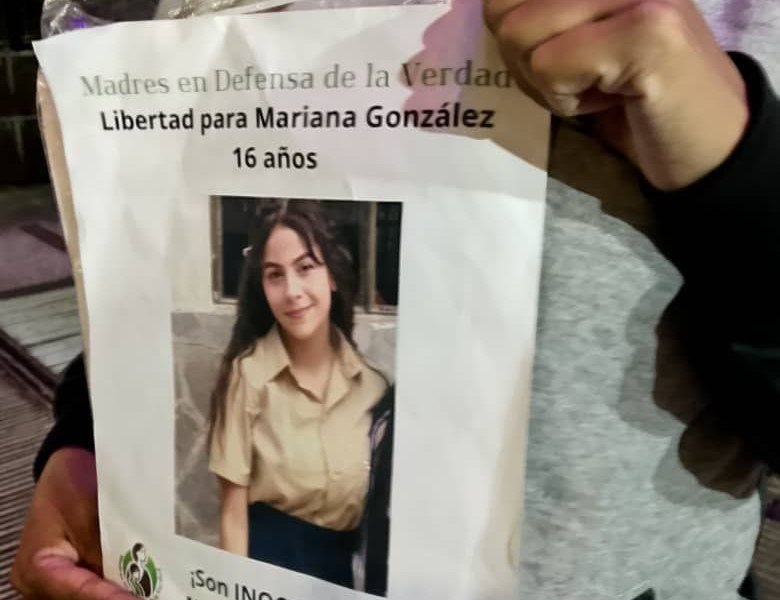 Mariana González, una joven de 16 años de edad detenida arbitrariamente el pasado 29 de julio, tras las elecciones presidenciales