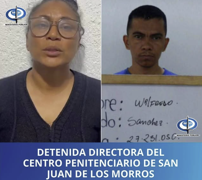 Eleiner Sánchez, directora del Centro Penitenciario de San Juan de los Morros (iz)