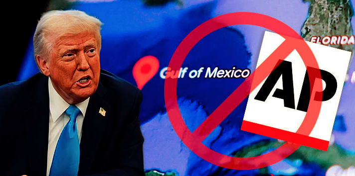 Trump veta a AP por mantener el nombre de Golfo de México